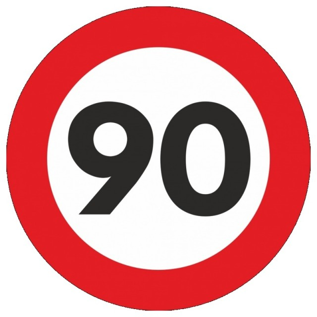 Indicator limitare viteza autocolant 90 km/ora Ø12 [1]