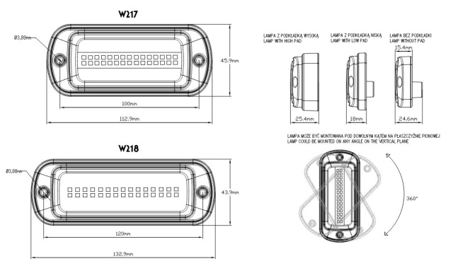 Lampa avertizare STROBO led, lumina portocalie [7]