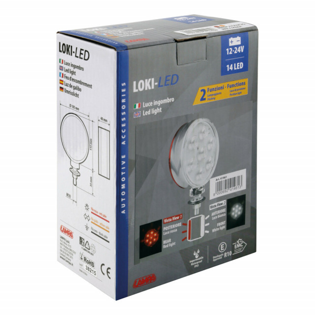 Lampa cu 2 functii - intermitenta si fixa (Rosu/Alb) [3]