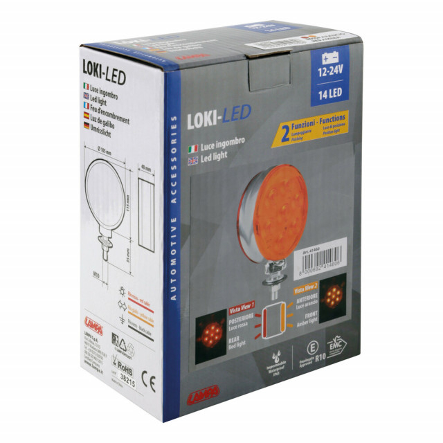 Lampa cu 2 functii - intermitenta si fixa (Rosu/Portocaliu) [3]