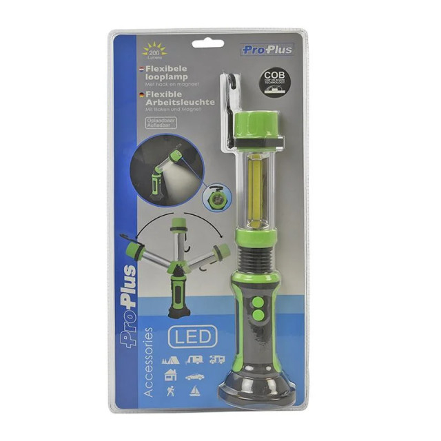 Lampă flexibilă COB LED reîncărcabilă cu cârlig și magnet [7]