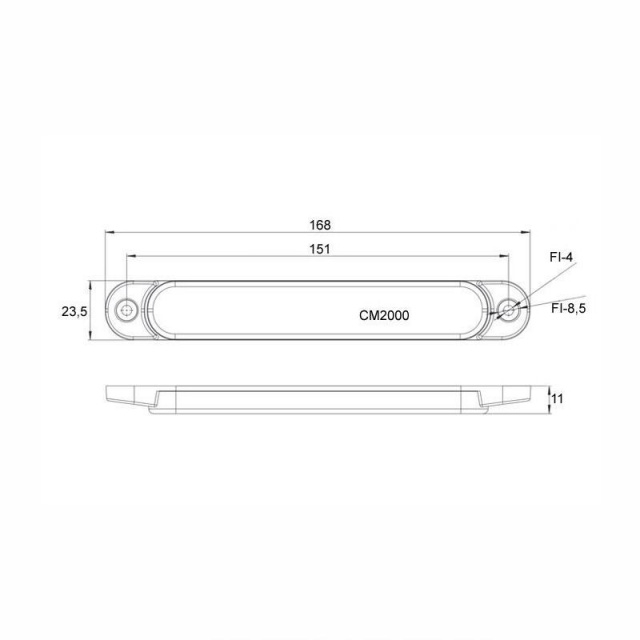 Lampa gabarit 168 x 23mm LED 12 - 36V [4]