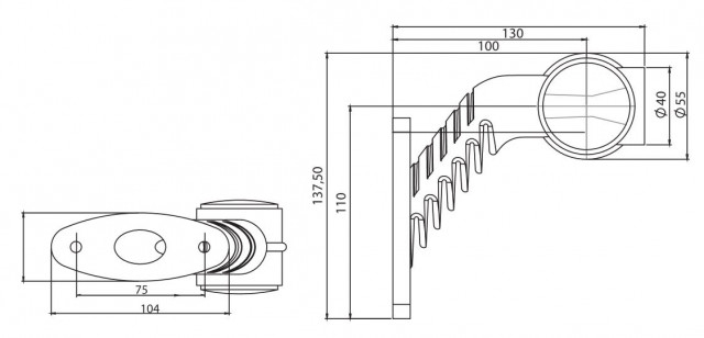Lampa gabarit cu bec 3 culori dreapta 24V [2]