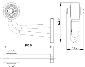 Lampa gabarit LED alb-rosu, stanga [3]