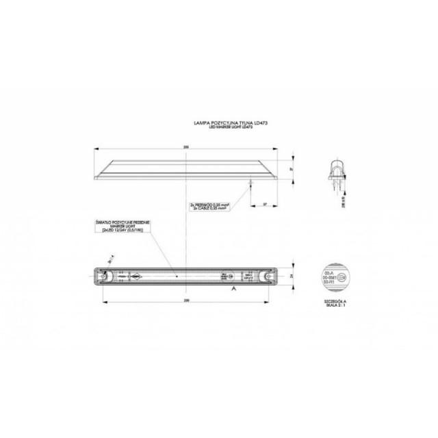 Lampa LED 12 / 24V - banda rosie [2]