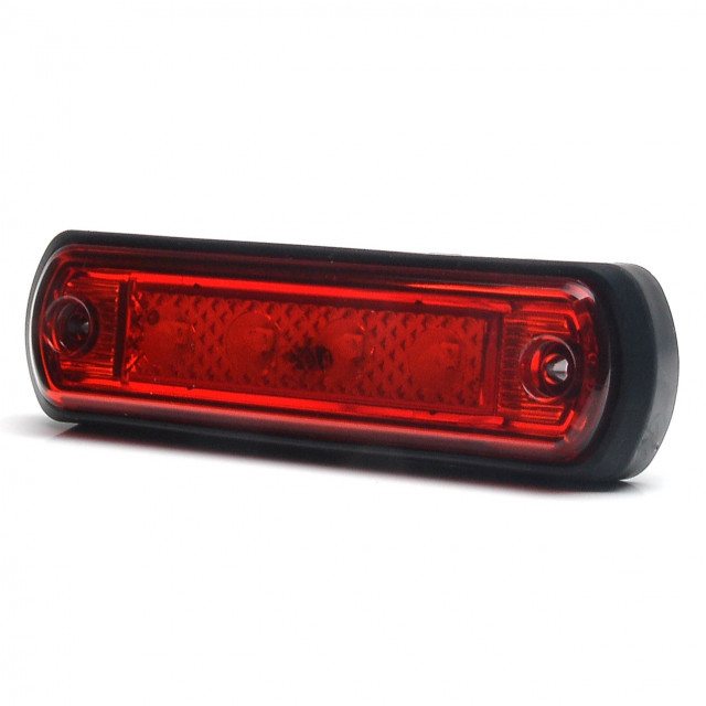 Lampa LED dreptunghiulara rosie WAS 30x108.60 mm 12-24V [2]