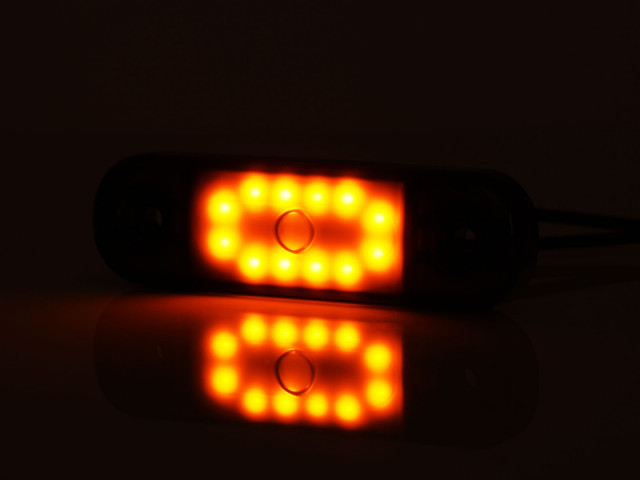 Lampa marcaj,  cu lumina portocalie 12 led-uri 12/24V [7]