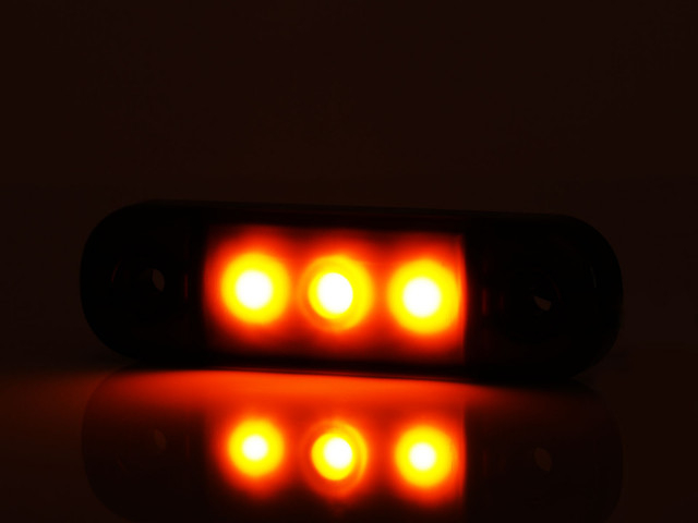 Lampa marcaj BLACK cu lumina portocalie 3 LEDURI 12/24V [6]