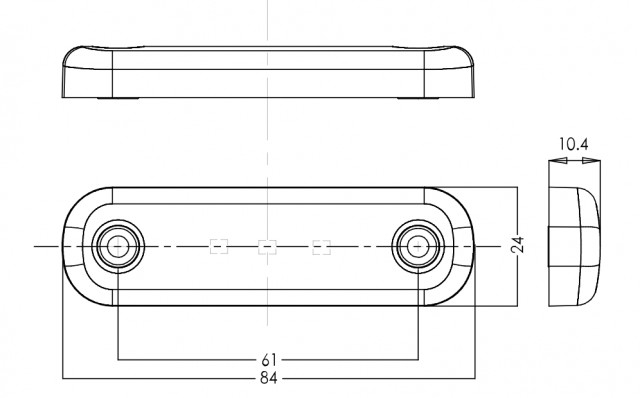 Lampa marcaj BLACK cu lumina rosie 3 LEDURI 12/24V [7]