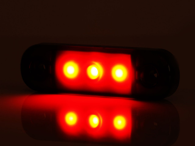 Lampa marcaj, cu lumina rosie, 3 led-uri 12/24V [5]