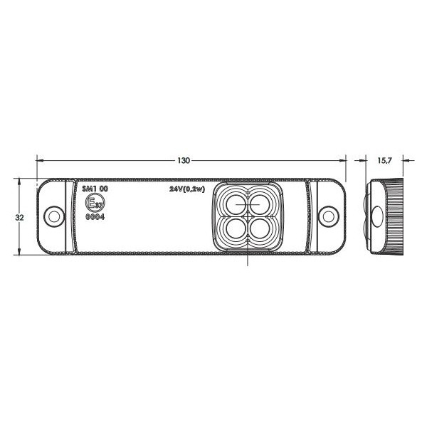 Lampa marcaj lateral 24V [2]