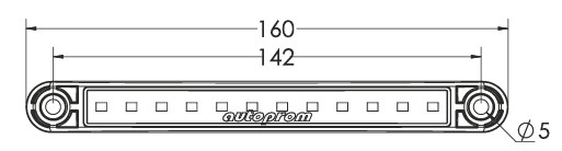 Lampa marcaj lateral rosie 12 leduri 18cm [3]