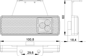 Lampa marcaj LED cu suport, dreapta [3]