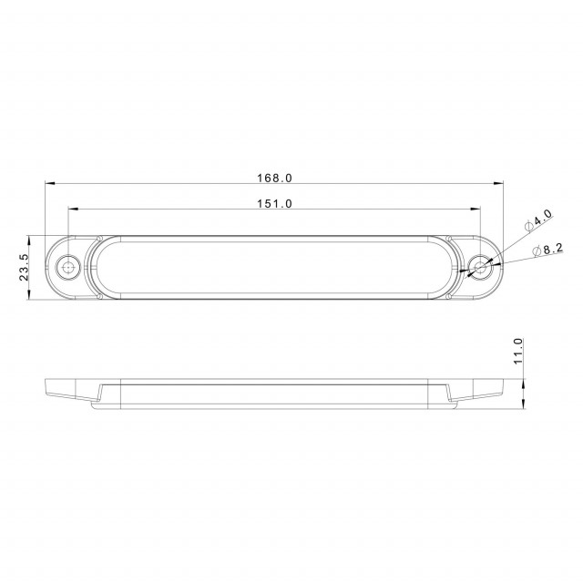 Lampa marcaj, portocalie cu LED 12 - 36V [2]