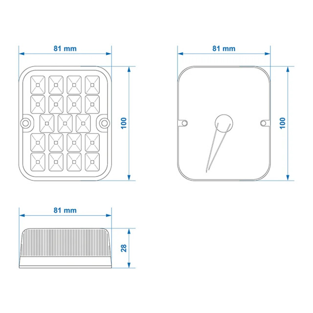 Lampa marsarier 19 led-uri 100 x 81mm [6]