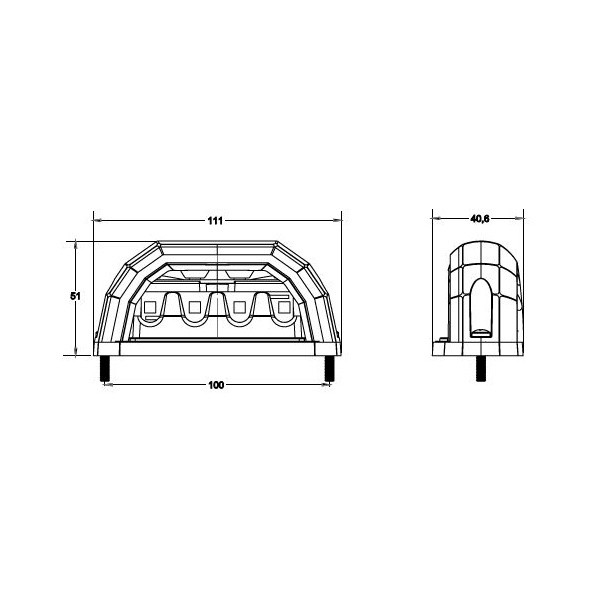 Lampa pentru placuta de inmatriculare cu led 24V [3]