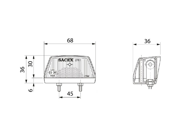 Lampa placuta inmatriculare [2]