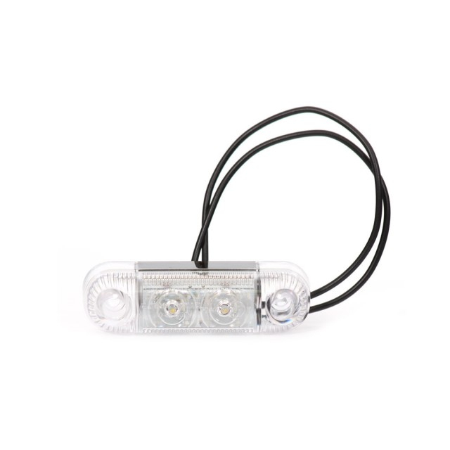 Lampa pozitie 2 leduri ovala alba [1]