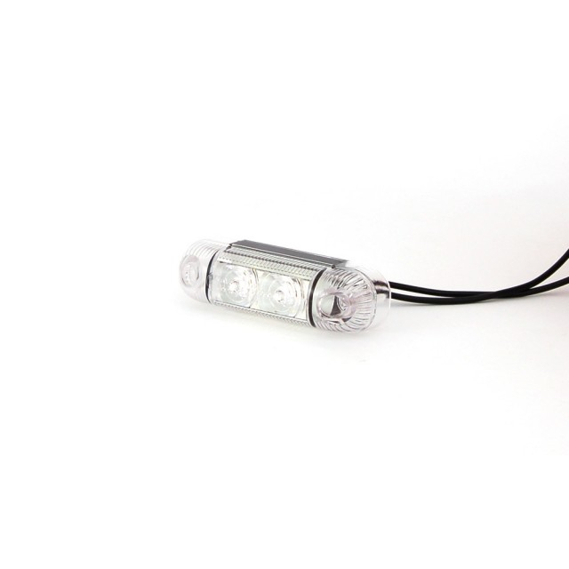Lampa pozitie 2 leduri ovala alba [2]