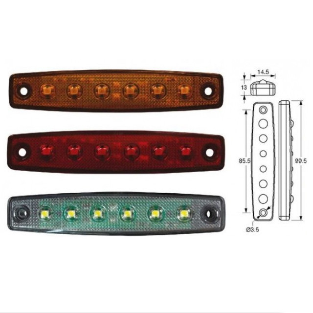 Lampa pozitie alba 6 leduri [2]