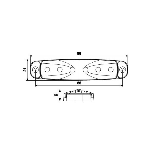Lampa pozitie alba 6 leduri [2]