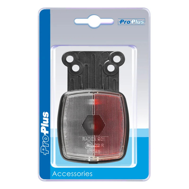 Lampa pozitie cu suport si reflector alb-rosu 66x62mm [2]