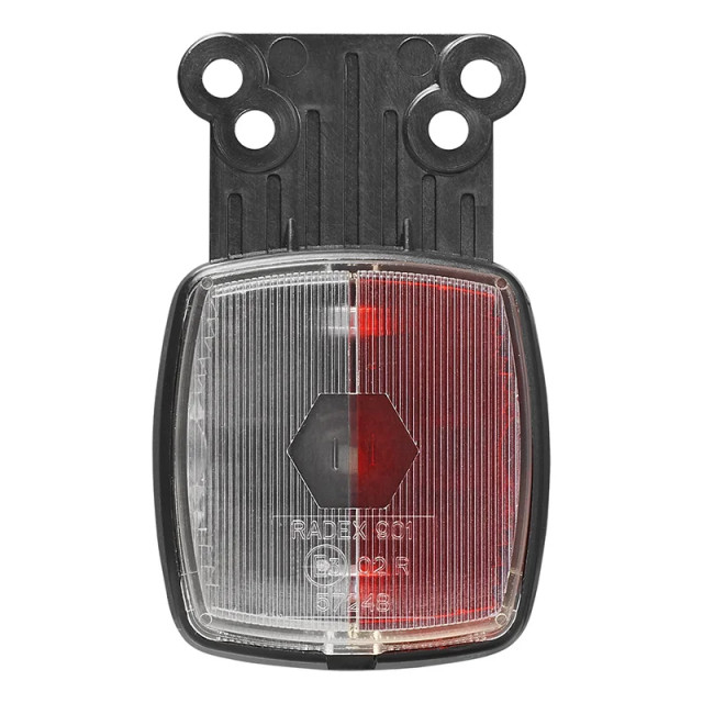 Lampa pozitie cu suport si reflector alb-rosu 66x62mm [6]