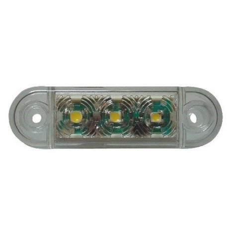 Lampa pozitie ovala alba 3 leduri [1]