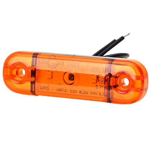 Lampa pozitie ovala portocalie 3 led-uri [3]