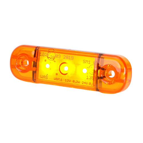 Lampa pozitie ovala portocalie 3 led-uri [2]