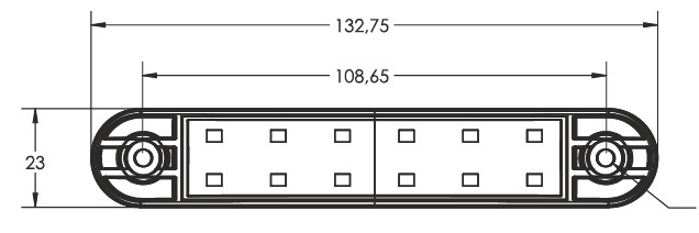 Lampa pozitie ovala rosie 12 leduri [3]
