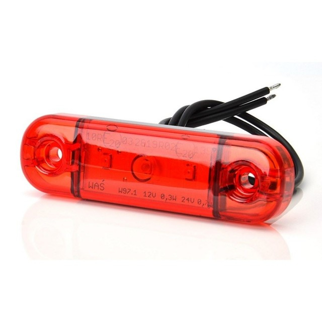 Lampa pozitie ovala rosie 3 leduri [1]