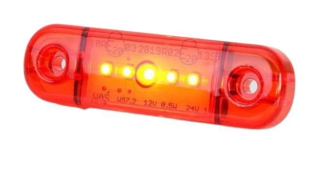 Lampa pozitie ovala rosie 5 led-uri [1]