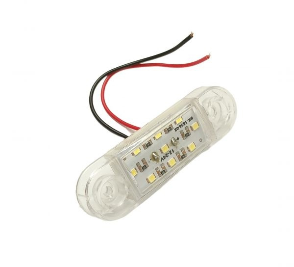 Lampa pozitie-strobo ovala alba 9 leduri 24V [2]