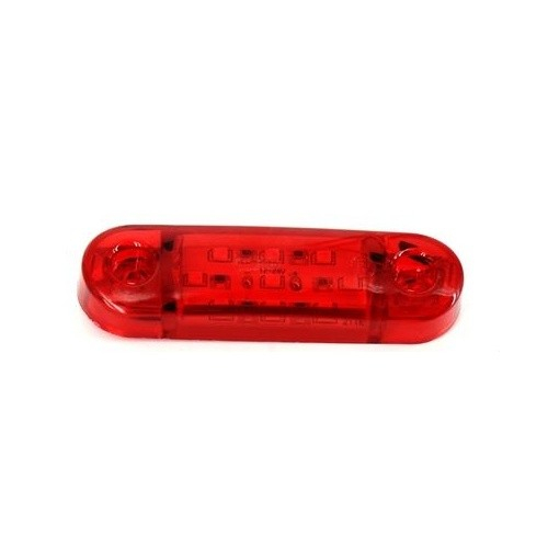 Lampa pozitie-strobo ovala rosie 9 leduri 12/24V 8.5x2.5 cm [1]