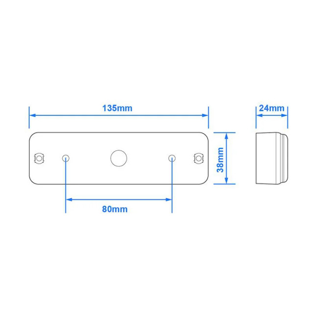 Lampa spate cu 2 functii LED 135 x 38mm 12/24V [5]