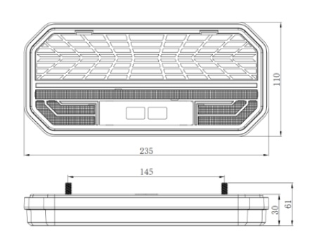 Lampa spate stanga LED neon 12/24V [4]