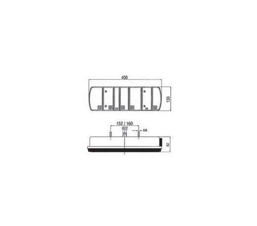 Lampa Stop 400x130x82mm, conexiune prin cablu, Stanga [2]