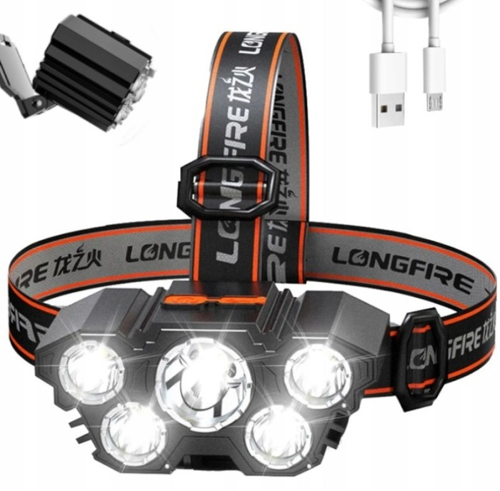 Lanterna frontala 5 LED reincarcabila USB [1]