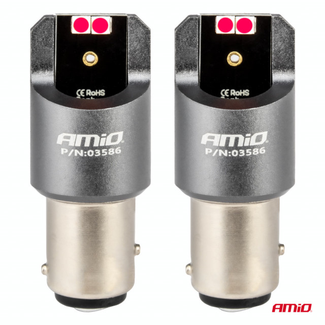 LED Canbus Pro BAY15D P21/5W 4x3030 SMD ROSU 12/24V [2]