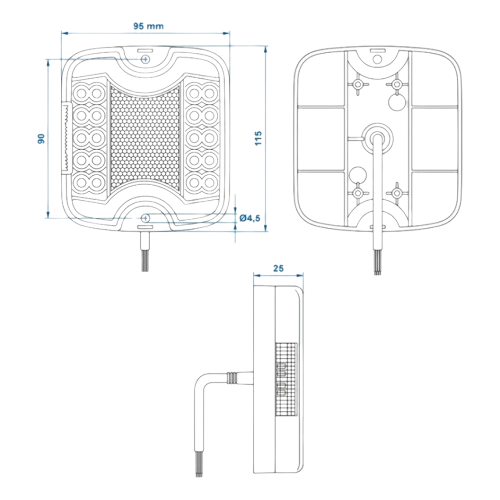 Lumini pentru remorca LED 105 x 95mm [6]
