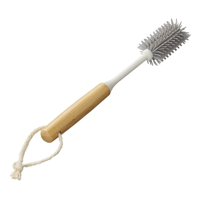 Perie curatare sticle 31.5 cm Ø5 cm x 7.5 cm bambus [3]