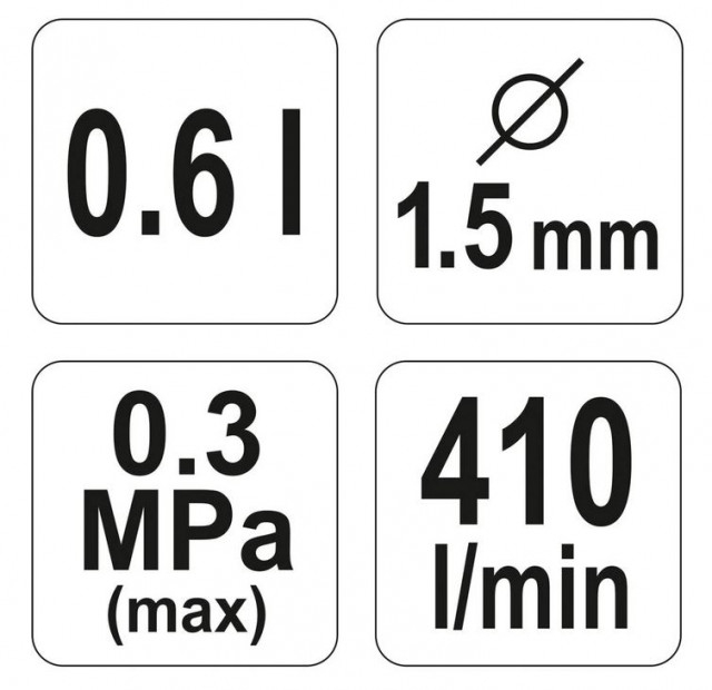 Pistol de Vopsit, rezervor plastic , HVLP, duza 1.5mm, 600ml [3]