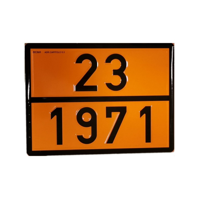 Placa ADR aluminiu - Gaz natural / metan [1]