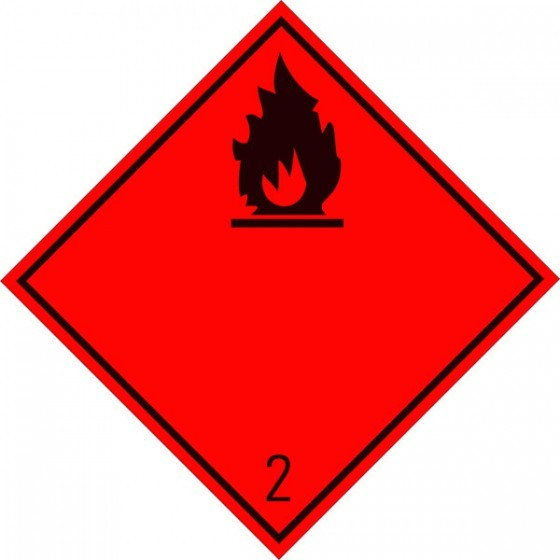 Placa ADR aluminiu - "Pericol Transport gaze inflamabile clasa 2.1n" [1]