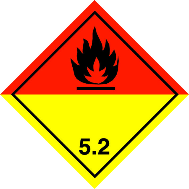 Placa ADR aluminiu - "Pericol Transport peroxizi organici, clasa 5.2a" [1]