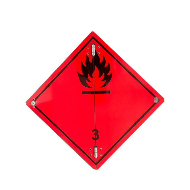 Placa ADR aluminiu - pliabila "Pericol Transport gaze inflamabile clasa 2.1n" [1]