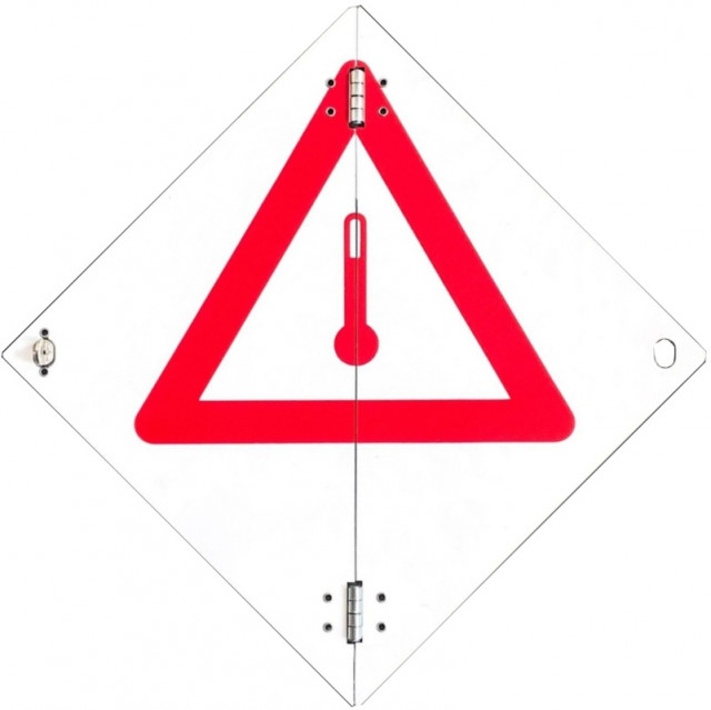 Placa ADR aluminiu - pliabila "Transport substante cu temperatura ridicata" [1]