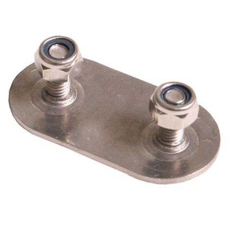 Placuta prindere clichet, cu suruburi si piulite, inox [1]