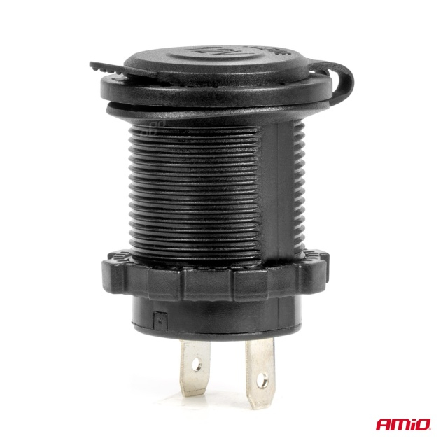Priza bricheta auto rezistenta la apa, cu lumina de fundal, LED albastru 12/24V [2]